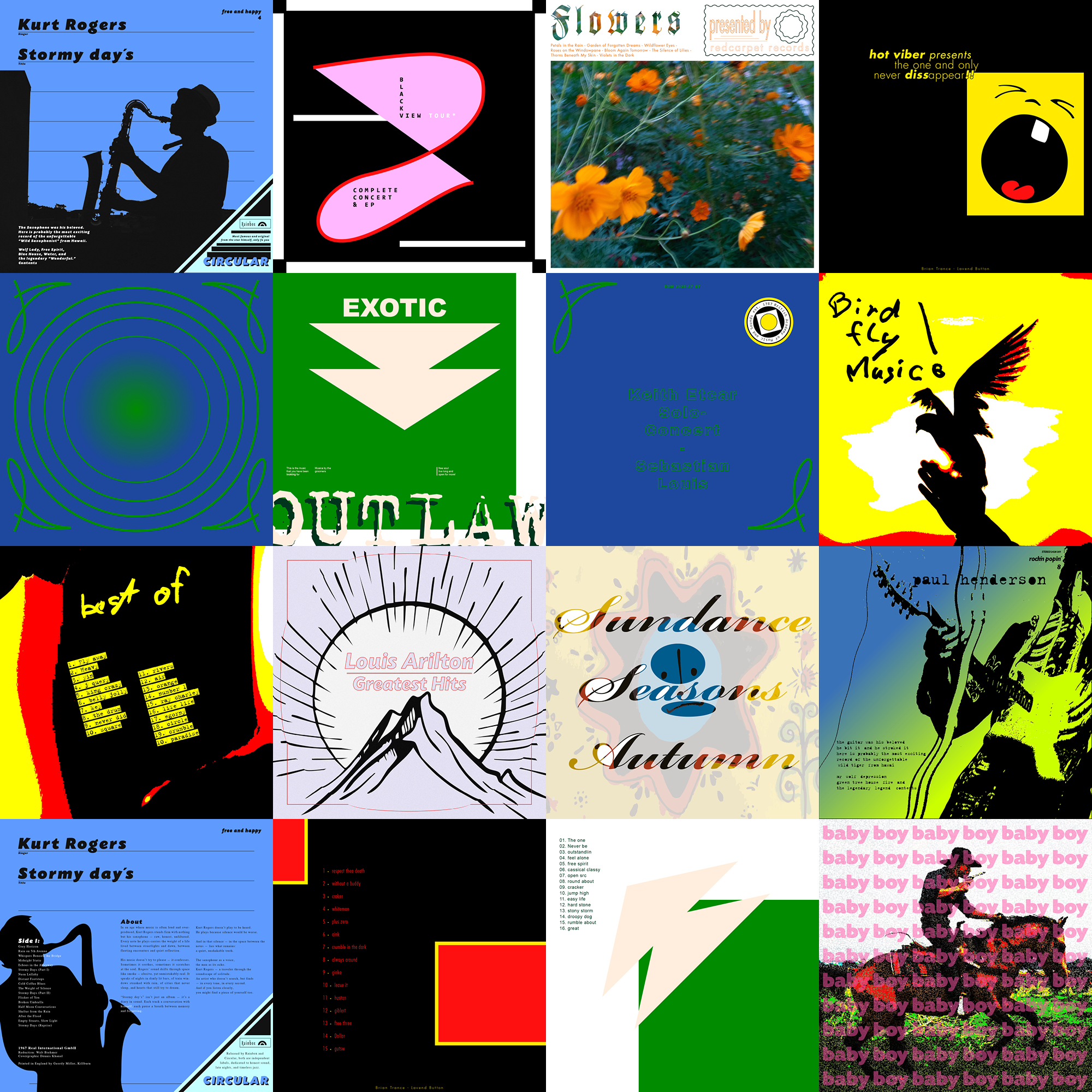 Album Art Kollektion Übersicht - Verschiedene Album-Cover Designs